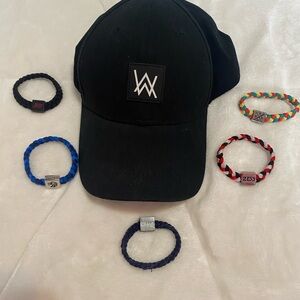 Alan Walker hat, Zedd, R3hab, Seven Lions, Kygo, and Skrillex bracelets